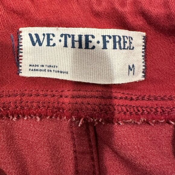 Free people in my feelings mid rise crop boot pants red - Picture 5 of 5